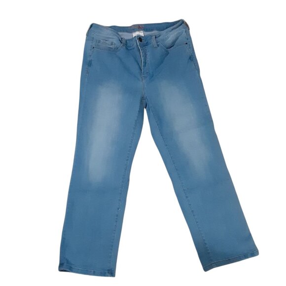 Santana Jeans Womens Size 12 (W32 x L26) Light Wash Stretch - Picture 2 of 3